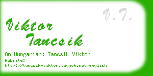 viktor tancsik business card